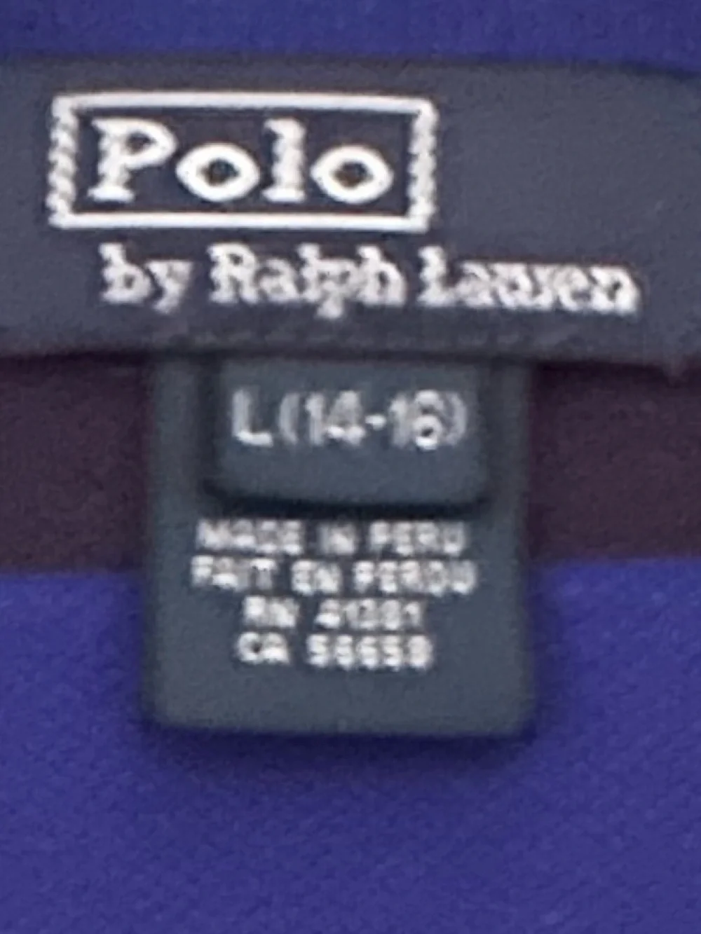 Ralph Lauren Navy and White Stripe Big Pony Short Sleeve Polo Shirt Size Large